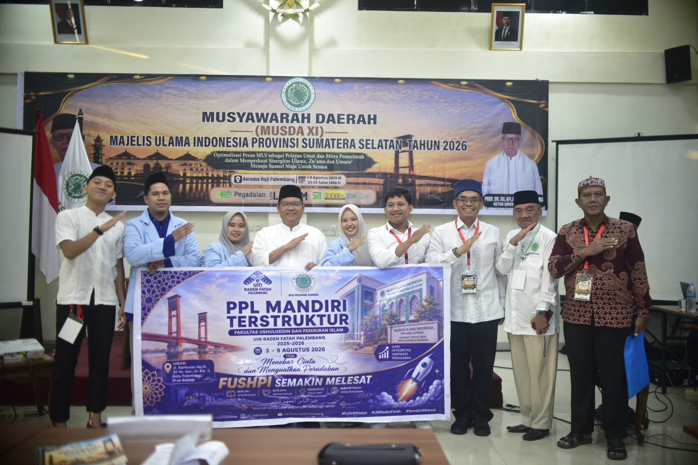 Mahasiswa PPL FAK. USHULUDIN UIN RADEN FATAH KELOMPOK 06 Berkontribusi Sukseskan MUSDA MUI Sumsel XI 2026