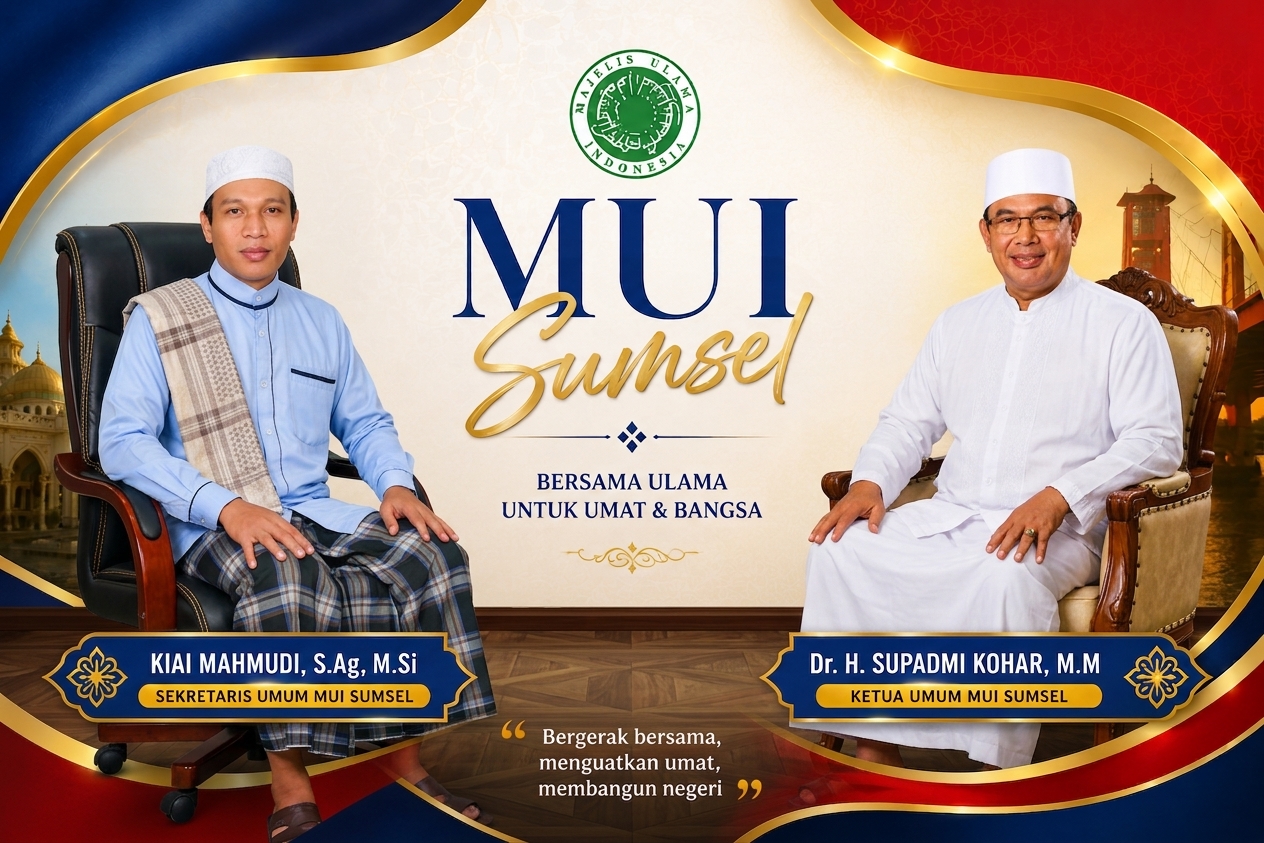MUI Sumsel 2026–2031 Resmi, Dr. Supadmi Kohar Pimpin Kepengurusan Lengkap